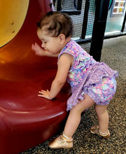 Load image into Gallery viewer, RTS purple glitter peplum and bummies