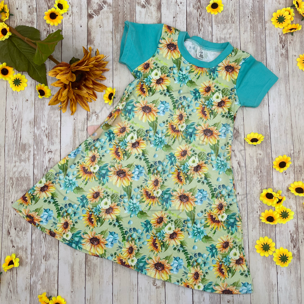 RTS Kind sunflower dress